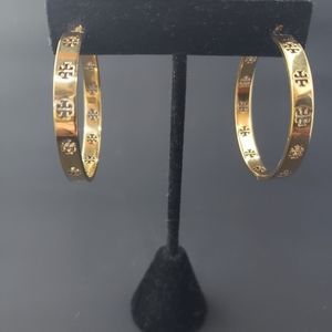 Tory Burch gold tone earrings